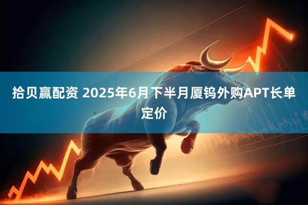 拾贝赢配资 2025年6月下半月厦钨外购APT长单定价