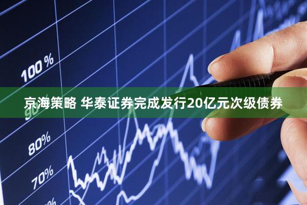 京海策略 华泰证券完成发行20亿元次级债券